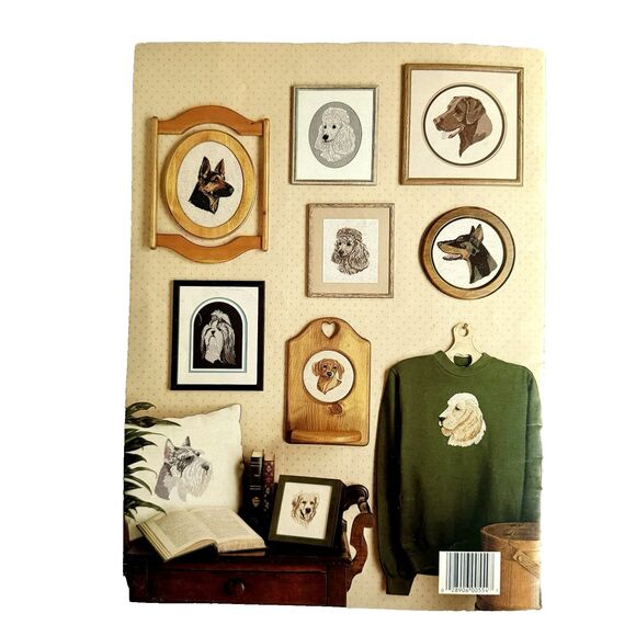 Vtg 80s Best Loved Dogs Cross Stitch Patterns Leaflet Leisure Arts 554 Puppies - Picture 5 of 5